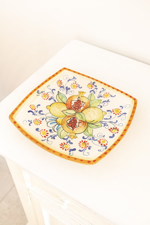 Ceramic Orange/Pomegranate Plate